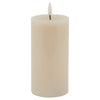 Light Taupe LED Wax Pillar Candle