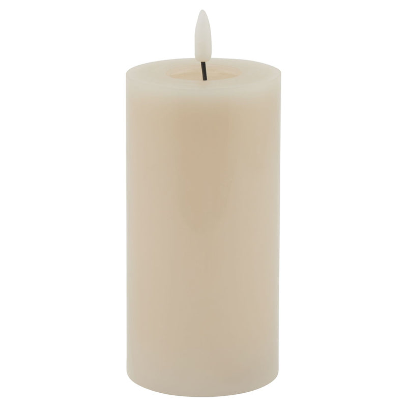 Light Taupe LED Wax Pillar Candle