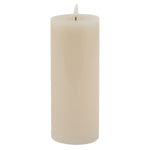 Light Taupe LED Wax Pillar Candle