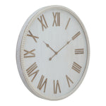 Large Rustic White Beaded Clock