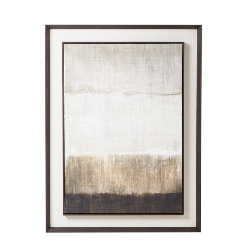 Modern Brown And White Framed Canvas