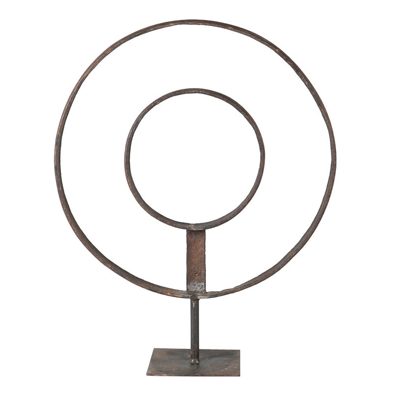 Distressed Iron Double Ring Stand