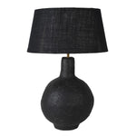 Black Papier Mache Table Lamp