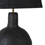 Black Papier Mache Table Lamp