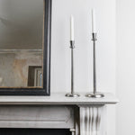 Brushed Aluminium Candlestick