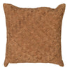 Chestnut Weaved Suede Cushion