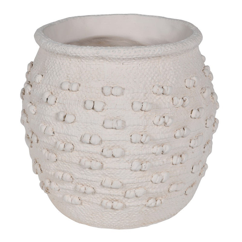 Cream Cement Bobble Vase