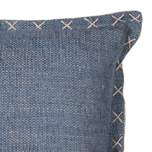 Denim Blue Cross Stitch Cushion