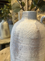 Distressed White Terracota Handle Vase