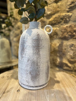 Distressed White Terracota Handle Vase