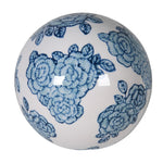 Set Of 4 Ceramic Floral Orbs