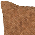 Chestnut Weaved Suede Cushion