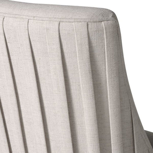 Neutral Pleated Back Dining Chair