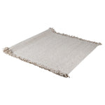 Natural Chunky Fringed Wool Rug