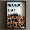 Work Eat Drink Wine Repeat Cork Wall Holder