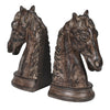 Set Of 2 Aged Horse Head Bookends