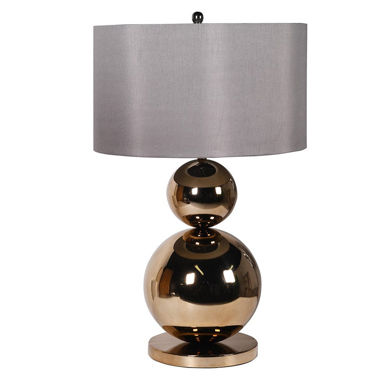 Tall Gold metallic ball lamp