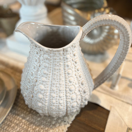 Glazed Off White Urchin Jug