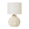 White Washed Wicker Table Lamp