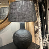 Black Papier Mache Table Lamp