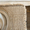 Set Of 4 Natural Frayed Placemats