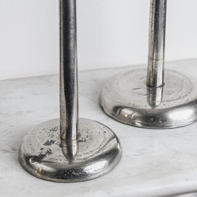 Brushed Aluminium Candlestick