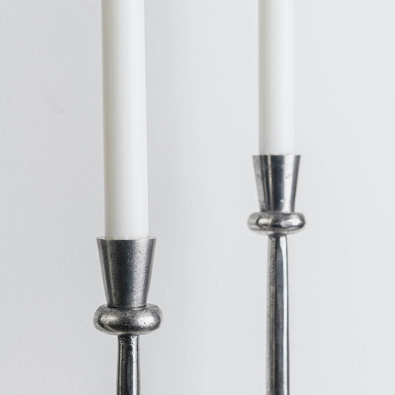 Brushed Aluminium Candlestick