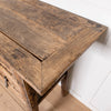 Vintage Reclaimed Elm Carved Console Table # 2