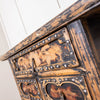 Vintage Reclaimed Elm Carved Console Table # 3