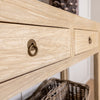 Small Solid Elm 2 Drawer Console Table