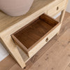 Small Solid Elm 2 Drawer Console Table