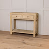 Small Solid Elm 2 Drawer Console Table