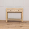 Small Solid Elm 2 Drawer Console Table