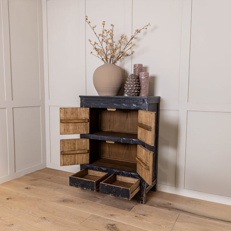 Reclaimed Pine Distressed Storage Cupboard