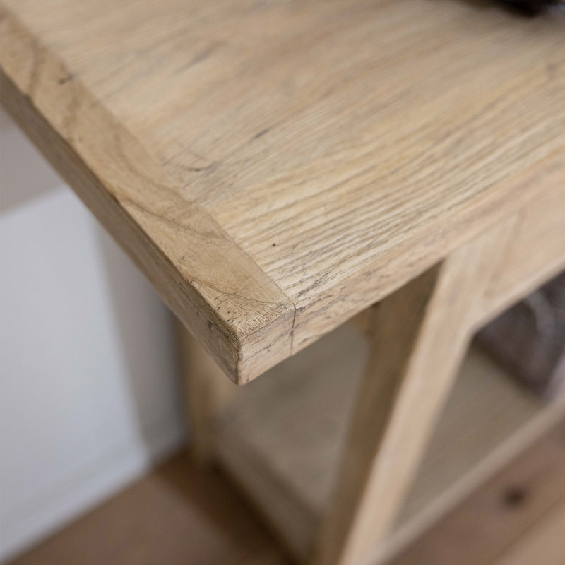 Reclaimed Elm 3 Drawer Console Table