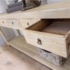 5 Drawer Solid Elm Console Table