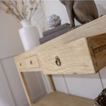 5 Drawer Solid Elm Console Table