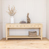 5 Drawer Solid Elm Console Table