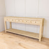 5 Drawer Solid Elm Console Table