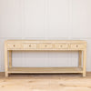 5 Drawer Solid Elm Console Table