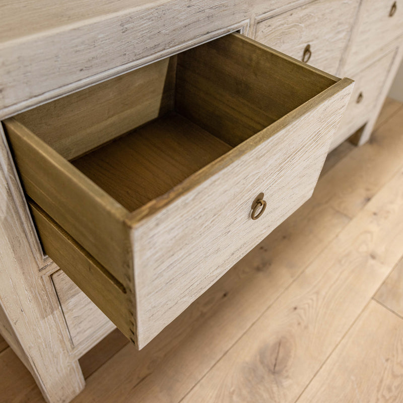 Reclaimed Elm Washed 6 Drawer Chest