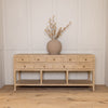 9 Drawer Old Elm Console Table