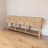 9 Drawer Old Elm Console Table