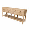 9 Drawer Old Elm Console Table