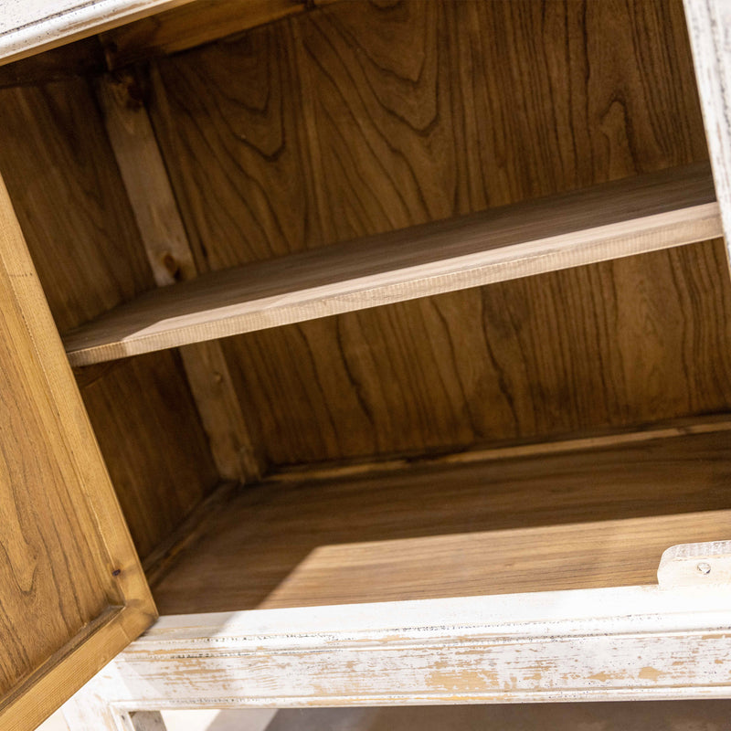 Reclaimed Pine Distressed Carved Sideboard