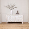 Reclaimed Pine Distressed Carved Sideboard