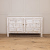 Reclaimed Pine Distressed Carved Sideboard