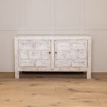 Reclaimed Pine Distressed Carved Sideboard