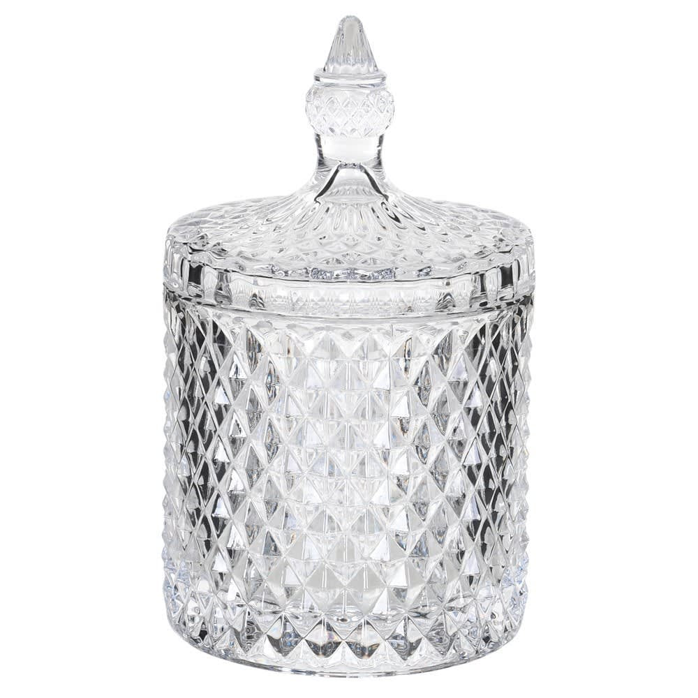 Medium Cut Glass Lidded Jar – Cotswold Luxe