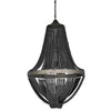 Black Wooden Beaded Chandelier